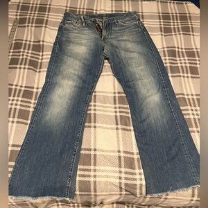 Lucky Brand cut-off boot cut jeans - worn in